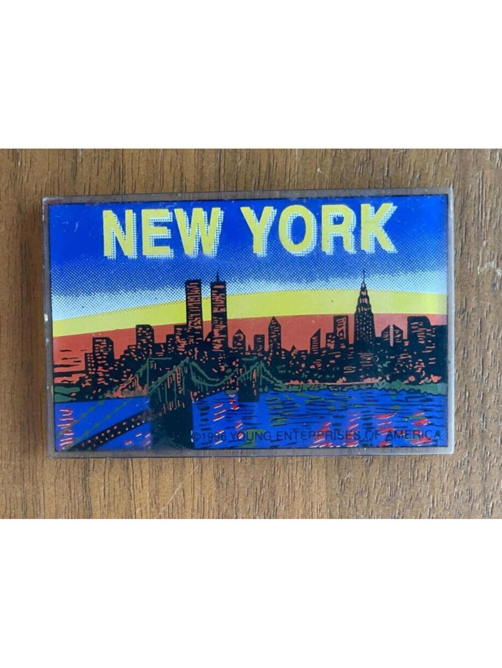 New York Twin Towers Skyline Magnet
